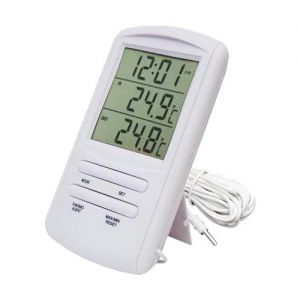 Комнатно-уличный термометр с влажностью и часами ТМ-898 ― РадиоМаркет