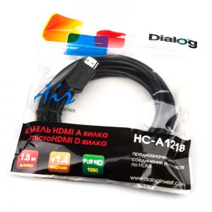 Кабель HDMI v1.4b HDMI A - Micro HDMI D 1,8 м. HC-A1218 ― RadioMarket