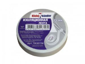 Изолента ПВХ 15мм х 20м белая Klebebander ― RadioMarket