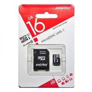 Карта памяти Smartbuy microSDHC 16 ГБ [SB16GBSDCL10-01] ― RadioMarket